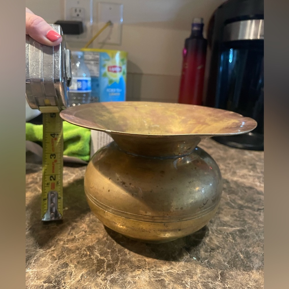 Vintage brass spittoon